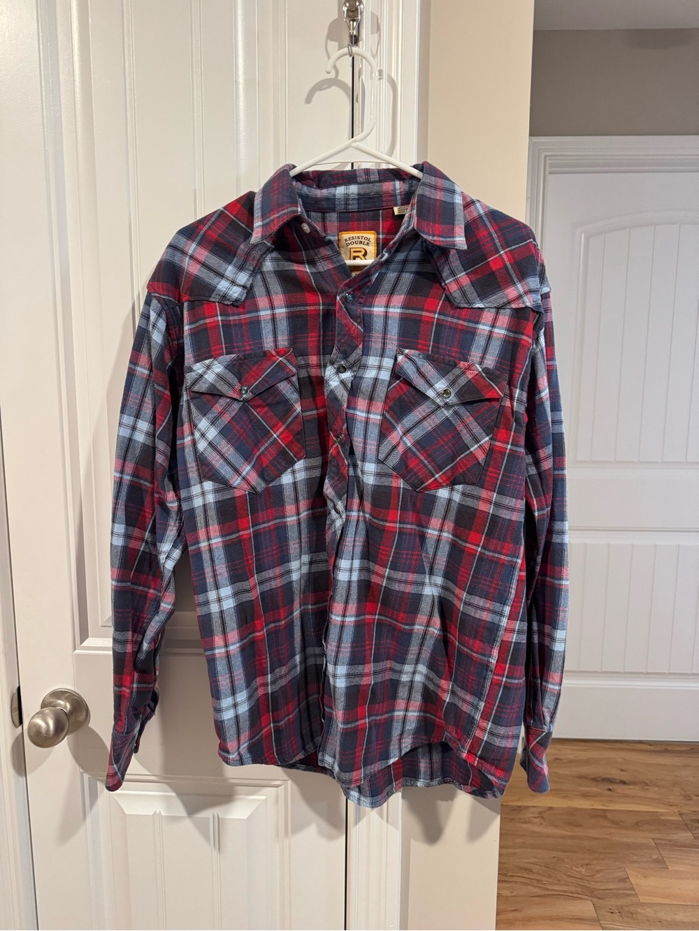 Men’s Resistol Double R Red/Grey Plaid Flannel